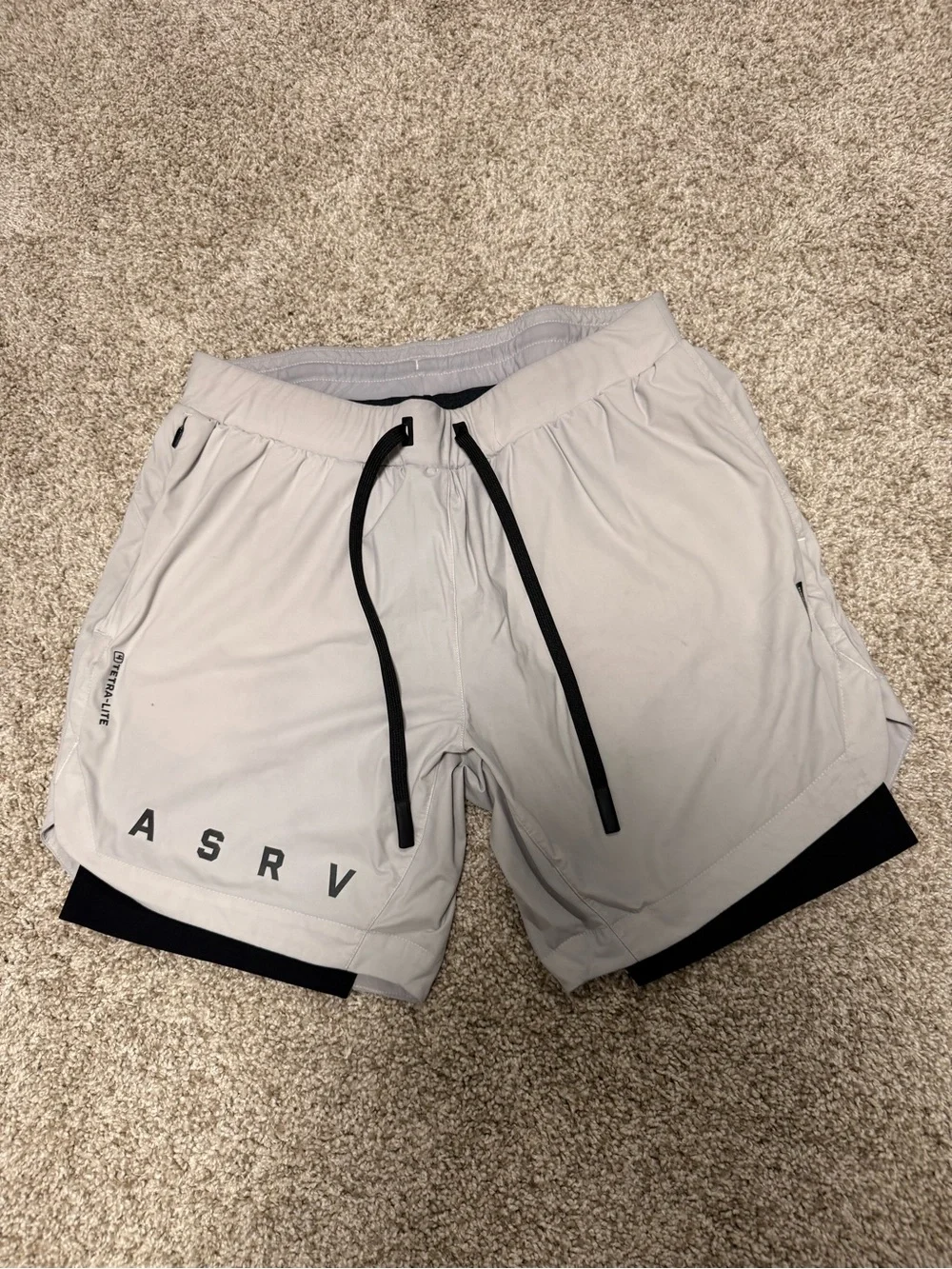 ASRV Men's Performance Training Shorts- See photos for light stains!